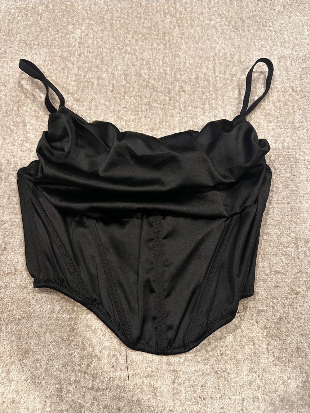 Black Satin Corset Camisole Top - Women Intimates & Sleepwear